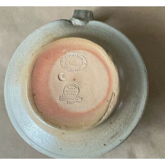 Rowe Pottery Chamber Candle Holder Blue Hearts and Beeswax Candles Countrycore - Picture 11 of 11